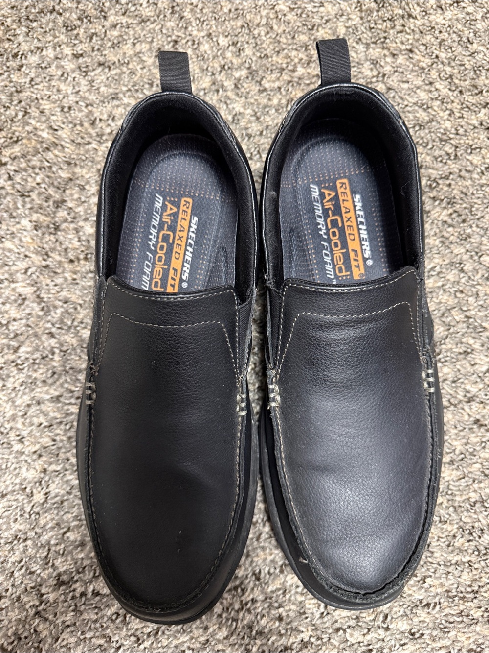 Skechers Black Slip-On Casual Loafers for Men